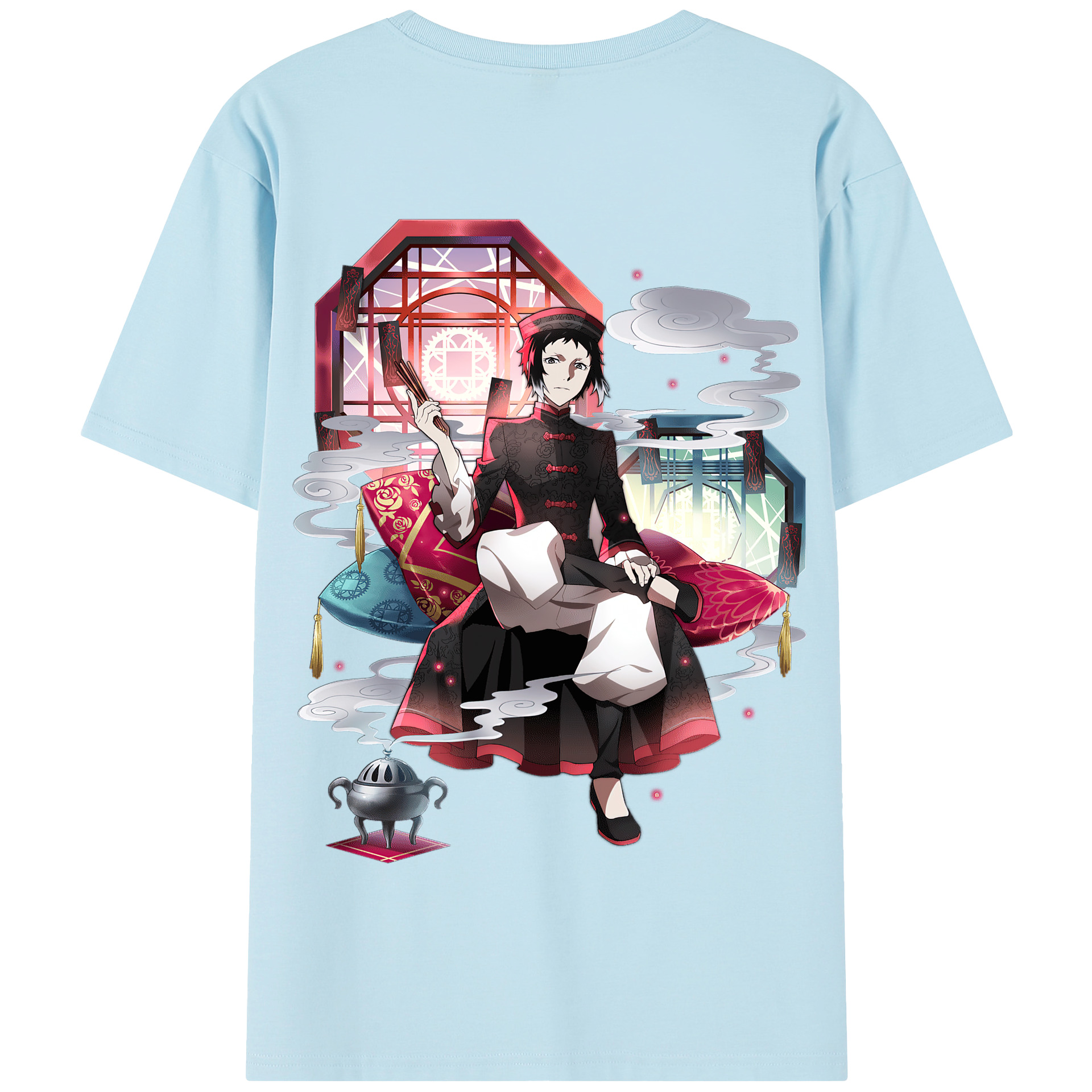 （画像用） 文豪ストレイドッグス Bungo Stray Dogs 綿100％半袖Tシャツ（背面プリント）